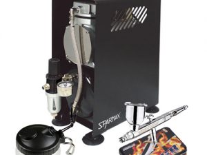 Professional Automotive Airbrushing Kit With DeVilbiss DAGR Airbrush and Sparmax 610H Compressor