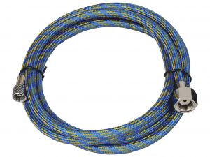 3.0m Braided Rubber Airbrush Hose - 1/4 BSP to 1/8 BSP Female