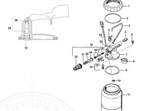 DeVilbiss KBII Pressure Cup & Spares