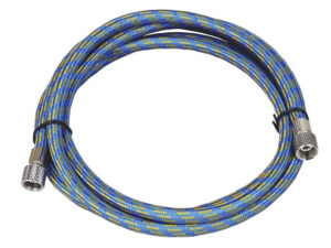Highly Flexible 1.8m Rubber Braided Airbrush Hose – 1/8 BSP (Both Ends)