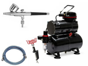 TC-80T Compressor and Double Action Gravity Feed Airbrush Starter Kit